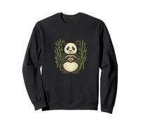 Panda Bear Che Fa a Forma di Cuore Carino Animale Amore Design Felpa