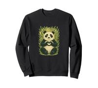 Panda Bear Che Fa a Forma di Cuore Carino Animale Amore Design Felpa