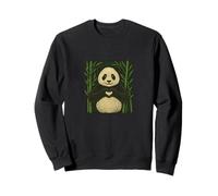 Panda Bear Che Fa a Forma di Cuore Carino Animale Amore Design Felpa