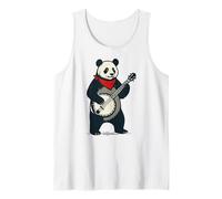 Panda Bear Cute Banjo Picker Music Canotta