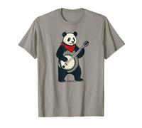 Panda Bear Cute Banjo Picker Music Maglietta