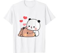 Panda Bear Hug Bubu Dudu Valentines Days T-Shirt, bianco, XXL