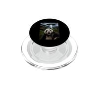 Panda Bear Selfie con alieno UFO Divertente Meme PopSockets PopGrip per MagSafe