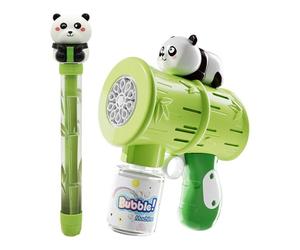 Panda Blower Device - e macchina automatica a bolle per bambini in due pezzi, giocattolo per rilassare lo stress dallo stress per i giovani | Incontri di prato all'aperto Bagno