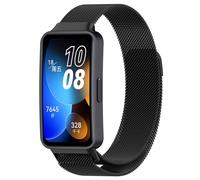 Panda Bobo Cinturino in metallo compatibile con Huawei Band 8 (ASK-B19) Cinturino di ricambio Milanese Sport Watch Band Strap, Acciaio inossidabile, Nero