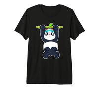 Panda Bodybuilder Pull up Bodybuilding Maglietta Premium