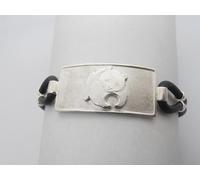 Panda : Braccialetto con il simbolo del WWF in Argento 925 e Caucciù - Bracciale