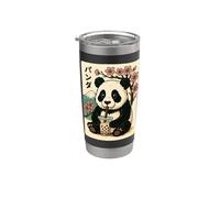 Panda Bubble Tea Kawaii Giapponese Boba Bicchiere termico in acciaio inox doppia parete