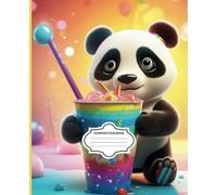 Panda Bubble Tea Notebook | Wide Ruled | 120 Pages: Adorable Panda Design for Writing, Journaling, and Notes | 7.5 x 9.25 Inches