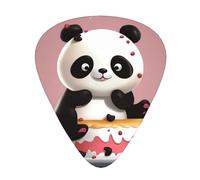 Panda Cake Plettri per chitarra, 12 pezzi, leggeri, spessore 0,46 mm/0,71 mm/0,96 mm, per chitarra acustica, chitarra elettrica, ukulele, basso