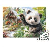 Panda Carino con Foresta di Bambù Puzzle 1000 Pezzi per Adulti 70x50cm/1000pcs