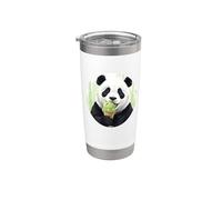 PANDA CARINO E DOLCE MANGIA UN GELATO AL BAMBÙ Bicchiere termico in acciaio inox doppia parete