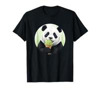 Panda Carino E Dolce Mangia Un Gelato al bambù Maglietta