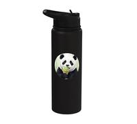 PANDA CARINO E DOLCE MANGIA UN GELATO AL BAMBÙ Stainless Steel Insulated Water Bottle