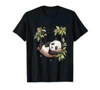 Panda che dorme sonnecchiando natura animale assonnato sonno panda orso Maglietta