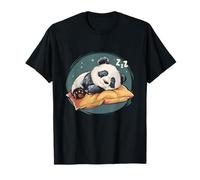 Panda che dorme sonno Panda orso che dorme disegno animale Maglietta
