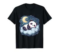 Panda che dorme sonnolento animale nuvola sonnecchiare sonno panda orso Maglietta