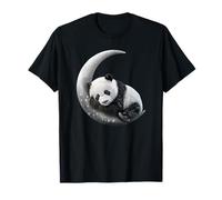 Panda Che Dorme sulla Mezzaluna Maglietta
