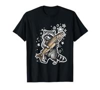 Panda Che Tiene Un Pesce Y2K Maglietta