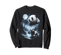 Panda Che Ulula alla Luna Anni '90 retrò Felpa