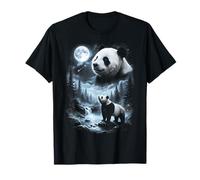 Panda Che Ulula alla Luna Anni '90 retrò Maglietta