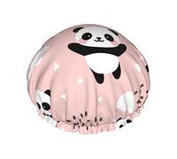 Panda che vola nel cielo tra le nuvole e il motivo a stelle Cuffia da a e cuffia da bagno per donna, Cuffia da a reversibile oversize impermeabile Grande progettata per tutte le lunghezze