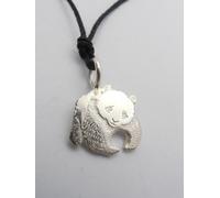 Panda : Ciondolo con il simbolo del WWF in Argento 925 - Pendente Orso - Orsetto