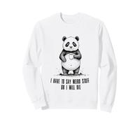 Panda Coffee Awkward Devo Dire Cose strane Felpa
