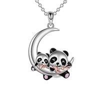 Panda Collana Argento Sterling Animale Ciondolo Gioielli Regali per le Donne Mamma Festa della Mamma