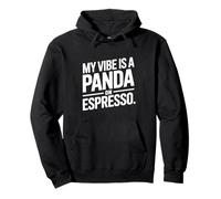 Panda con Caffeina Divertente per Gli Amanti del caffè Felpa con Cappuccio