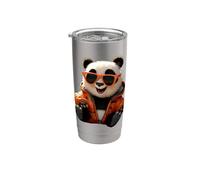 Panda con Occhiali da Sole Amico animale Amore Orso Panda Bicchiere termico in acciaio inox doppia parete