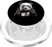 Panda con occhiali segno della pace carino PopSockets PopGrip per MagSafe