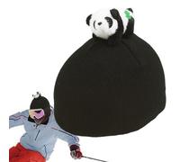 Panda - Copri casco da snowboard, decorativo, in peluche, morbido, per casco da sci, snowboard, cappello spesso lavorato a maglia, per uomo e donna