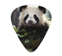Panda cubs in the forest - Set di 12 plettri per chitarra, sottili, medi e spessi, adatti per chitarra, basso, chitarra elettrica e ukulele