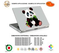 Panda cucciolo adesivo notebook tablet sticker cartoon picture print pvc 1 pz.