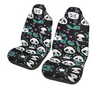 Panda Cute Face Dua Sarung JOK Mobil,*, Sarung JOK Mobil Depan, Cocok Per Sebagian Besar Mobil, SUV, Camion, Van, Dll.