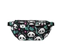 Panda cute face Stampe Marsupio da corsa regolabile borsa a tracolla leggera e confortevole adatta per fitness jogging viaggi