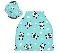 Panda Danzante Stella Auto per Bambini Passeggino Tettoia Copri Seggiolino Copertura Infermieristica per L'Allattamento Al Seno All-In-1 Morbido Traspirante Elastica Tettuccio