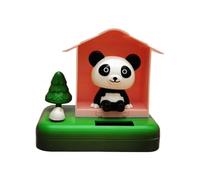Panda Dashboard Ornament, Solar bobble Decoration, Cute Shaking Figurine for Car Display, Fun Desktop Accessory, Reusable Present Idea to Workplace, Auto Interior Charm 3.93x3.93x3.54 Inches