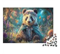 Panda della Foresta Puzzle 1000 Pezzi Puzzle per Adulti Carta Ghirlanda di Farfalla Relax Concentrazione Decorazione Familiare Regalo 70x50cm/1000pcs 70x50cm/1000pcs