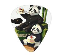 Panda di padre e figlio plettri per chitarra, 12 pezzi, materiale ABS, bordi lisci, sensazione confortevole, 3 spessori opzionali