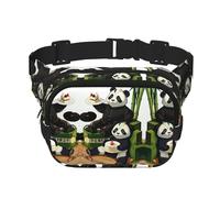Panda di padre e figlio stampato alla moda marsupio unisex messenger bag, marsupio da viaggio alla moda