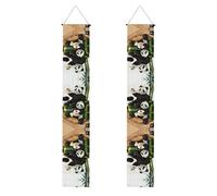 panda di padre e figlio striscioni per portico stampati, striscioni decorativi appendibili, adatti per feste, decorazione multi-scena per interni ed esterni