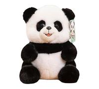 Panda di peluche - 9,84 pollici, simpatico peluche realistico a forma di panda, bambola morbida da abbracciare per bambini piccoli, ragazzi, adolescenti e adulti, ideale per compleanni, Natale, prima