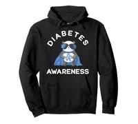 Panda Diabetic Type 1 Supporto per la consapevolezza del diabete Felpa con Cappuccio