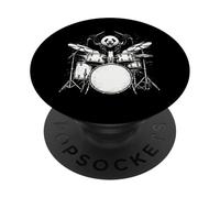 Panda Drummer Rock Wild Animal che gioca la batteria PopSockets PopGrip Adesivo