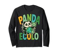 Panda Eco - Salva il pianeta con dolcezza smistamento dei rifiuti Maglia a Manica