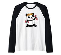 Panda Esercizio Maglia con Maniche Raglan