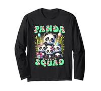 Panda Famiglia Compleanno Panda Squadra Animale Selvatico Maglia a Manica