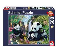 Panda Family at Waterfall - 500 pz - Schmidt 57380